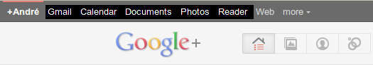 Google+ bar (work highlight)